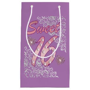 Sacola Para Presentes Pequena Bolsa de presente de aniversário de Sweet 16