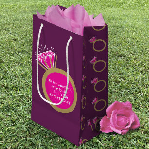 Sacola Para Presentes Pequena Bolsa de presente de aniversário de turismo rosa,