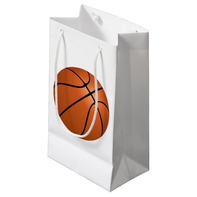 Sacola Para Presentes Pequena Bolsa de Presente de Basquete (Frente inclinada)