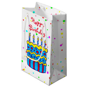 Sacola Para Presentes Pequena Bolsa de Presente de Bolo de Aniversário