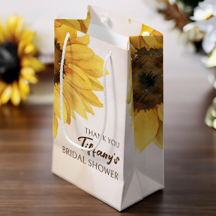 Sacola Para Presentes Pequena Bolsa de presente de chá de girassol