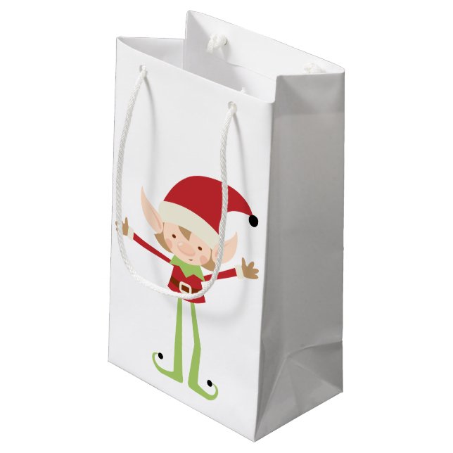 Sacola Para Presentes Pequena Bolsa de Presente de Natal (Verso inclinado)