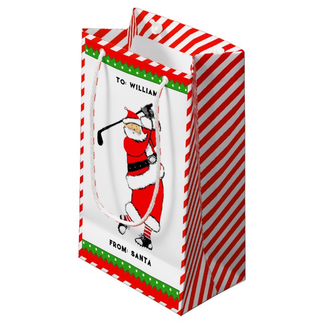 Sacola Para Presentes Pequena Bolsa de Presente de Natal Única (Frente inclinada)