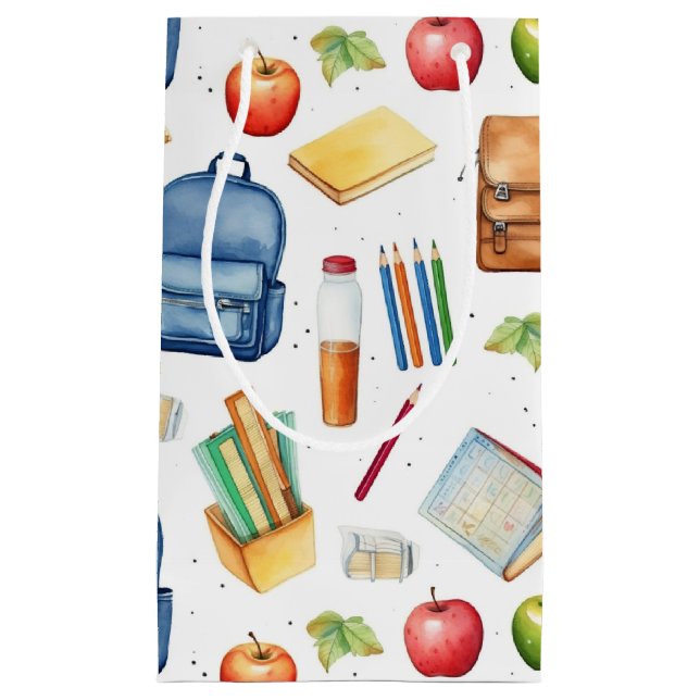 Sacola Para Presentes Pequena Bolsa de Presente Escolar/Professora (Frente)