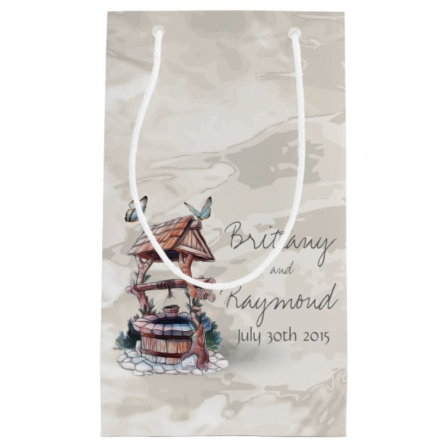 SACOLA PARA PRESENTES PEQUENA BOLSA DE PRESENTE QUE DESEJA BEM (Frente)