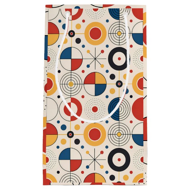 Sacola Para Presentes Pequena Bolsa regalo diseño geométrico (Frente)