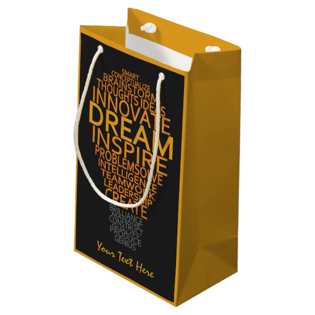 Sacola Para Presentes Pequena Bolsas de presentes personalizadas para lâmpadas d (Verso inclinado)