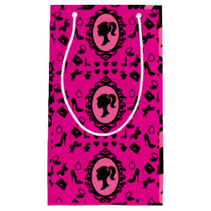 Sacola Para Presentes Pequena Boneca Brilhante Fashion Glam-Rosa-Rosa