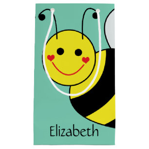 Sacola Para Presentes Pequena Bonito Bumble a abelha personalizada