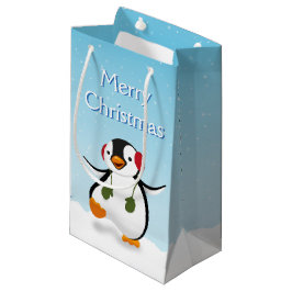 Sacola Para Presentes Pequena Bonito Engraçado Pinguim-Pinguim Pequeno Saco-Pres