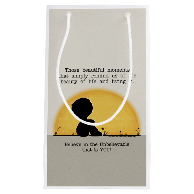 Sacola Para Presentes Pequena Bons momentos (Frente)