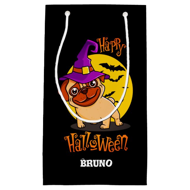 Sacola Para Presentes Pequena BooF - Bruno, o Bulldog Francês (Frente)