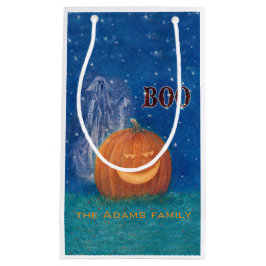 Sacola Para Presentes Pequena Bootiful Halloween Grande Abóbora Fantasminha Fofo