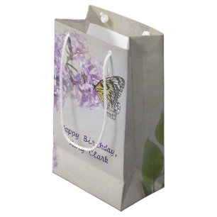 Sacola Para Presentes Pequena borboleta no lilac