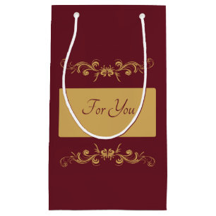 Sacola Para Presentes Pequena Bordeaux Personalizado Pequeno Saco-Presente