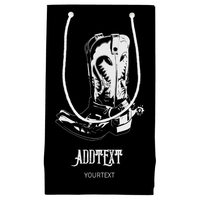 Sacola Para Presentes Pequena Botas de cowboy (Frente)