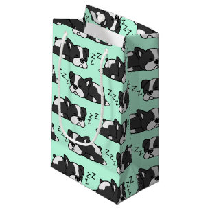 Sacola Para Presentes Pequena Bote Boston Terrier ZZZZ Dog Amava Presentes Pet P