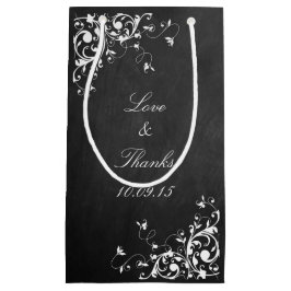 Sacola Para Presentes Pequena Brancos No Casamento De Chalkboard