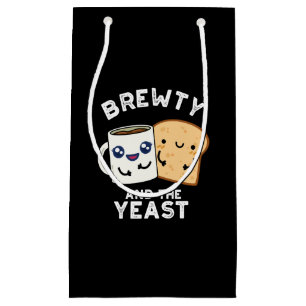 Sacola Para Presentes Pequena Brewy E O Filme Engraçado Da Levedura Pun Dark BG