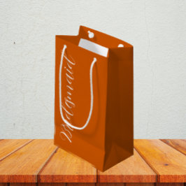 Sacola Para Presentes Pequena Bridesmaid de Casamento de Script Estilizado Laran