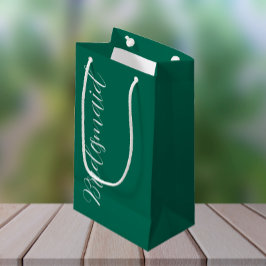 Sacola Para Presentes Pequena Bridesmaid do Casamento de Script Estilizado em Em