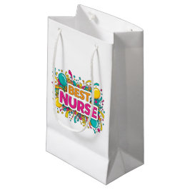 Sacola Para Presentes Pequena Bright Best Nurse Gift Bag