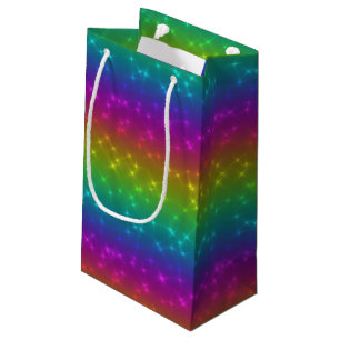 Sacola Para Presentes Pequena Bright Rainbow Sparkles Gift Bag
