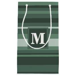 Sacola Para Presentes Pequena Brisas verdes de sábio monograma