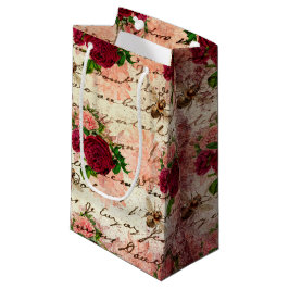 Sacola Para Presentes Pequena Burgundy Bee Series Design