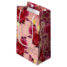 Sacola Para Presentes Pequena Burgundy Bee Series Design 17