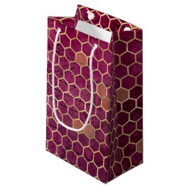 Sacola Para Presentes Pequena Burgundy Bee Series Design cinco