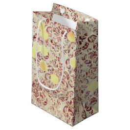 Sacola Para Presentes Pequena Burgundy Bee Series Design Dez