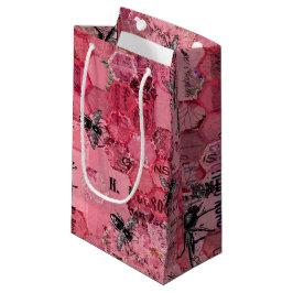 Sacola Para Presentes Pequena Burgundy Bee Series Design Doze