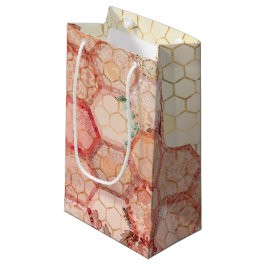 Sacola Para Presentes Pequena Burgundy Bee Series Design Sete