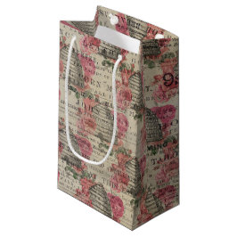 Sacola Para Presentes Pequena Burgundy Bee Series Design Treze