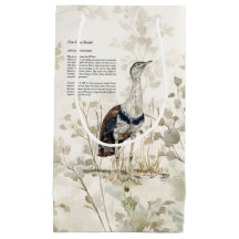 Bustard Excelente Indígena Pintada à Mão Ameaçada