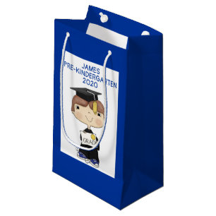 Sacola Para Presentes Pequena Cabelo castanho-Formando
