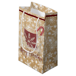 Sacola Para Presentes Pequena cacau de Natal em saco de papel look