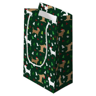 Sacola Para Presentes Pequena Cairn Terrier Cães Feriados Cairns