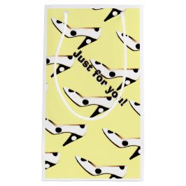 Sacola Para Presentes Pequena Calçado de alto salto amarelo-claro