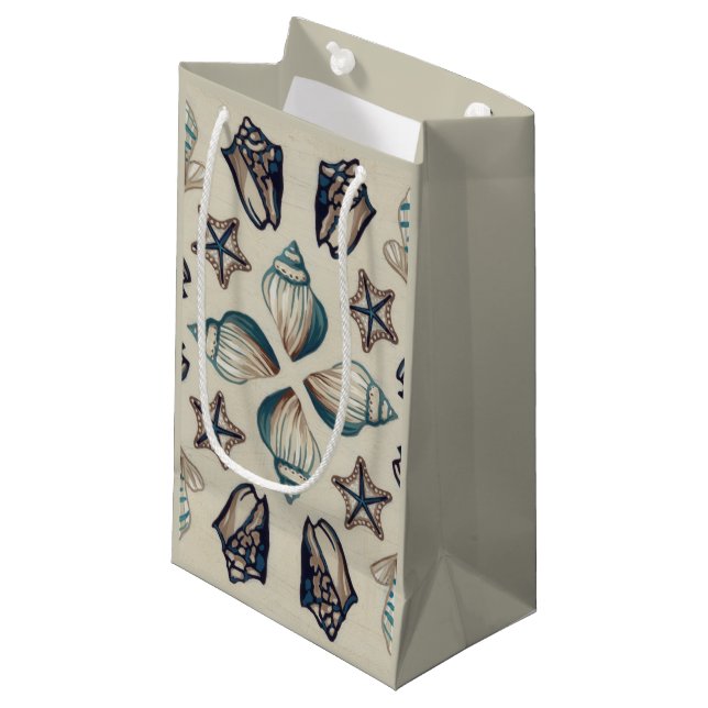 Sacola Para Presentes Pequena Caleidoscópio Costeiro (Frente inclinada)