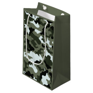 Sacola Para Presentes Pequena Camo Militar