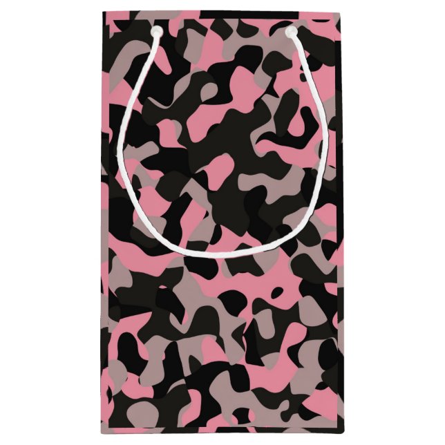Sacola Para Presentes Pequena Camo rosa (Verso)