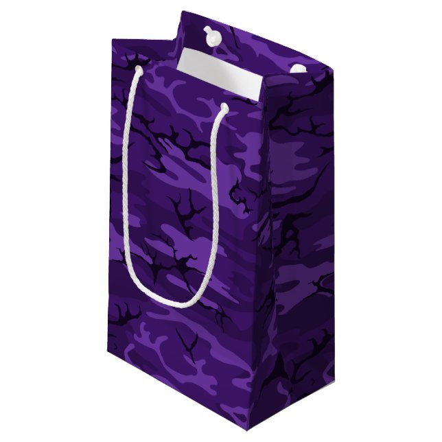 Sacola Para Presentes Pequena Camo roxo escuro (Frente inclinada)