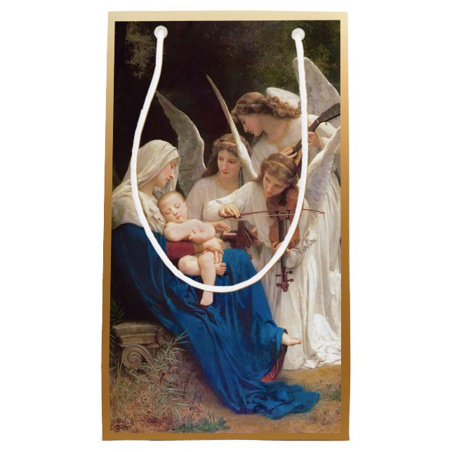 Sacola Para Presentes Pequena Canção do Natal dos Anjos (Frente)