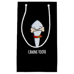 Sacola Para Presentes Pequena Canino Engraçado Dental Escuro BG