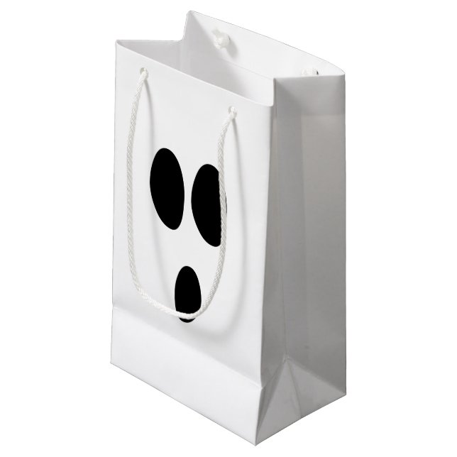 Sacola Para Presentes Pequena Cara do fantasma (Frente inclinada)