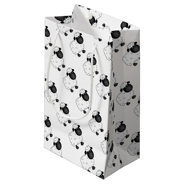 Sacola Para Presentes Pequena Carneiros do bebê para a ovelha (Frente inclinada)