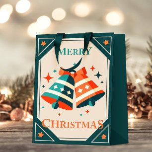 Sacola Para Presentes Pequena Cartão de Natal - Balas de Natal e Estrelas