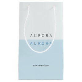 Sacola Para Presentes Pequena Cartão de Visita Empresarial Azul Tom Duplo Minima